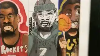 Drawing Kevin Durant in 3 Styles: Realistic, Scribble & Cartoon | NBA Art | inspired by @KwikDraw35 