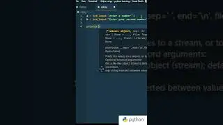 Making a simple calculator using python #shorts #PythonCodePy #codewithharry #python #programing #yt