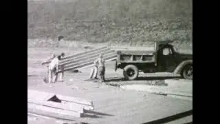 Dale Massie, construction site, 1950's