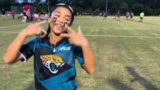 Girls flag football player 12u Naomi Le