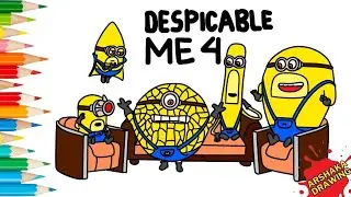 Mega Minions All Characters Drawing Tutorial | How to Draw Despicable Me 4 Characters | Part 5