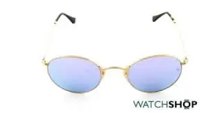 Ray-Ban Men's Round Flat Lens Sunglasses (RB3447N-001/8O-47)