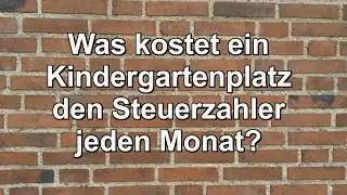 Was kostet ein Kindergartenplatz?