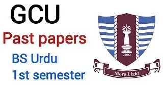 BS Urdu 1st semester/ GC University Faisalabad/ Past papers 