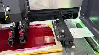 Screen Printing Process on Label Die Cutting Machine