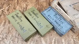Оригинальная советская 7,62x25 банка патронов Токарева времен Второй мировой войны 1944 и 1945 го...