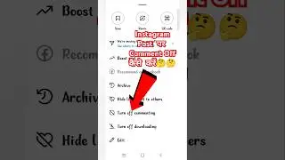 Instagram Post Par Comment Off Kaise Kare | How To Turn Off Instagram Comment | #sorts #viral