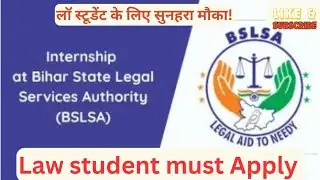 Summer internship opportunity at Bihar state  Legal service authority