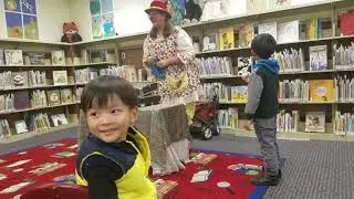 The kids enjoy a magic show at our local Library