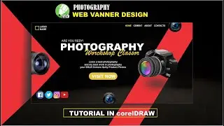 How to Photography Banner Design | Photography web banner | Coreldraw Tutorial | Graphic Design