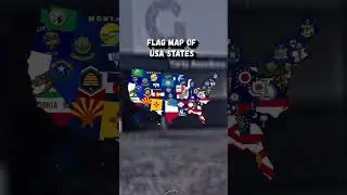 Flag map of USA states #education #geography #educational #map #europe #flag #usa #mapping #mapper