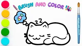 How to Draw a Cat Sleeping |  Step by Step