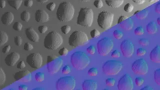 Bake normal map painted in Blender