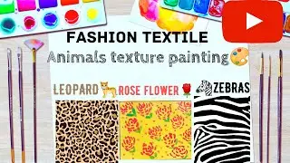 Animal texture painting🎨 (easy method) for fashion sketching students, illustration