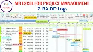 7. Ms Excel for project management || RAIDD Logs