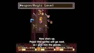 Secret of Mana trick/glitch : cross the Fire Palace ramp with only one controller