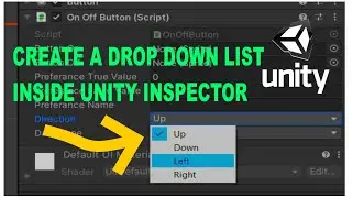 Unity - Creating a dropdown list inside script unity inspector window
