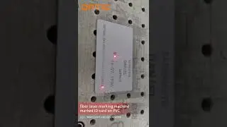 fiber laser marking machine marking ID card on PVC