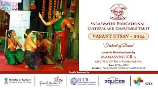 Bharatanatyam by Manasvini KR | Kala Sadhanalaya | Vasant Utsav Festival Dance 2024 | SECCT | D7P2