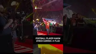 Football Player Hakim Ziyech came in with THIS flag.. 🇵🇸 #muslim #islam #football