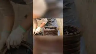 A talented girl repairs a tracked machine missing parts. #diy