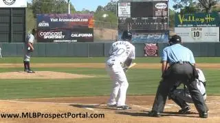 Padres LHP Nick Schmidt strikes out Blue Jays SS Adeiny Hechavarria - Arizona Fall League 2011