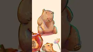 Pinterest decides what capybaras I draw❣️#arttrend #art #digitalart #capybara #cuteanimals