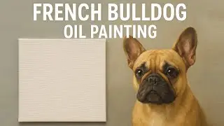 🎨 Painting a French Bulldog &ndash; Realistic Dog Portrait Time-lapse (Relaxing Art Video)