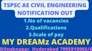 TSPSC AE CIVIL ENGINEERING NOTIFICATION OUT