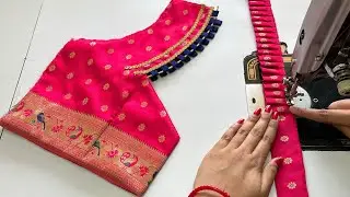 Blouse Ki Design | Paithani Silk Saree Blouse Design | Cutting And Stitching Back Neck Blouse Design