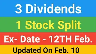 3 Dividends & 1 Stock Split | Ex- Date - 12th February | Latest February Dividends | Hindi