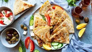 Turkish Gozleme Recipe - easy NO YEAST stuffed flatbread