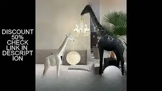 Large cartoon animal shape giraffe crystal floor lamp ornament living room designer creative art han