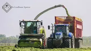 Grass Silage 2020 with two New Holland Blue Power T7.220 + Schuitemaker | Breure De Waard | Dronten