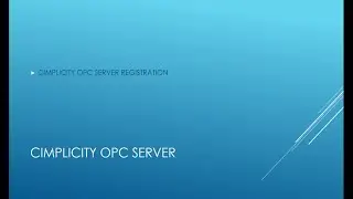 OPC Server Registration of CIMPLICITY HMI