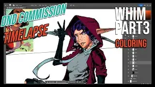 D&D Character Art Timelapse | Whim | Coloring Speed Art
