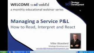 Part 1 of 3: Manage a Service P&L -- How to read, interpret and react