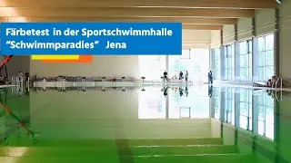 Zeitraffer F&auml;rbetest Sportschwimmhalle