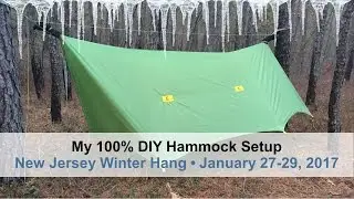 My 100% DIY Winter hammock setup: New Jersey Winter Hang 2017