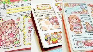 stickers journaling 💕cute kawaii sticker🌈 Immersive ASMR bullet journal | Compilation 70