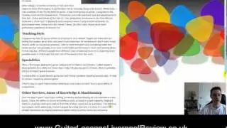 Guitar Tuition Liverpool - Come View Our Guitar Teachers