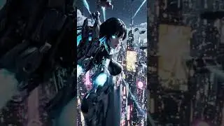 She Rules the Neon City 🌃✨ #cyberpunk #anime #future