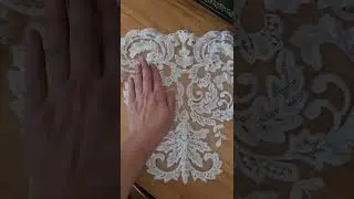 Lace applique back wedding gown |  Lace of the day!