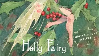 painting process of a holly fairy