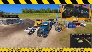 Kenworth W900 - Delivery Limestone - American Truck Simulator - Logitech G29 gameplay