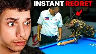 РАЗЪЯРЕННЫЙ ИГРОК СПОРИТ С ФИЛИППИНЦЕМ ЭФРЕНОМ РЕЙЕСОМ, Мгновенное сожаление.