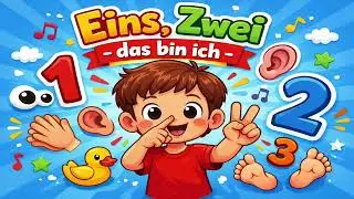 Eins, Zwei &ndash; das bin ich 🤗 | K&ouml;rperteile z&auml;hlen | Kinderlied zum Mitmachen