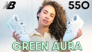 A TOP sneaker for SPRING and SUMMER!  New Balance 550 Green Aura On Foot Review How to Style