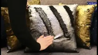 Two Tone Sequin Fabric - Premium. Black & Silver Demonstration