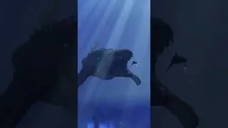 MOSASAURUS 3D ANIMATION IN BLENDER/ МОЗАЗАВР В БЛЕНДЕР#3danimation #motiondesigner #shorts #blender